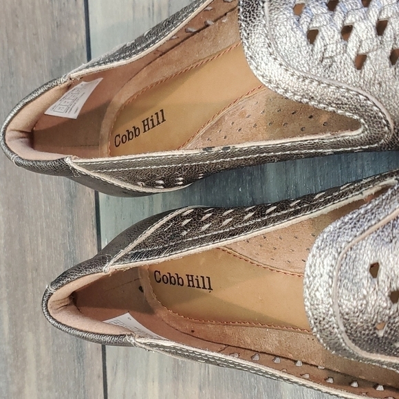 Cobb Hill Womens MALLKA Metallic Leather Flats slip on shoes sz 7.5 - Picture 11 of 14